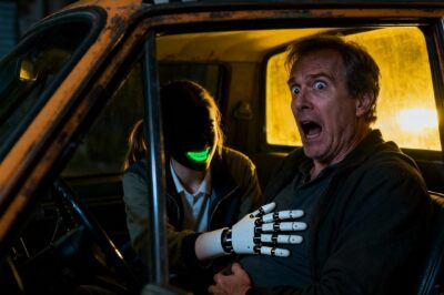 When the cab driver heard that the student had no money, he unzipped his fly and looked at her meaningfully but when she opened her mouth, he ran out of the car in terror.