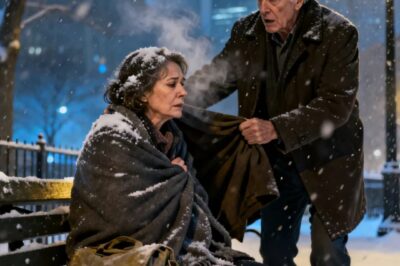 I came home after three months to find my wife huddled in the snow with her bag. My son called her a freeloader, my daughter-in-law said she didn’t belong there. I stayed silent and bought the building. When his phone rang, the smile on his face vanished…