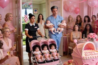 “Damaged goods,” mom whispered loudly at my sister’s baby shower. “Too broken to ever have children.” thirty guests stared at me with pity. I smiled and checked my watch. The door opened. Maria-my nanny-walked in carrying my two-year-old triplets. Behind her, my husband dr. Alexander cross, chief of neurosurgery, held our newborn twins. Mom dropped her teacup when my husband announced…