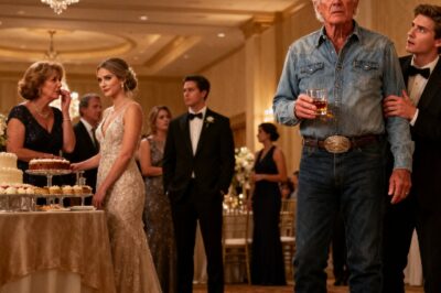 I walked into my son’s engagement party. The bride whispered with a sneer: “the stinky country boy is here!” my throat tightened. I turned to leave, but my son grabbed my arm and whispered something… That made me freeze on the spot.