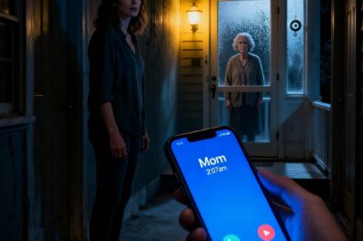 My mom called me at 2am: ‘sweetie open the door, it’s cold out here.’ I froze. Mom passed away 3 years ago. I checked the peephole and saw her standing there. “then she said something only I knew…”