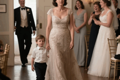 I ARRIVED AT MY SISTER’S WEDDING, DRESSED IN MY ONLY NICE DRESS. THEY LAUGHED AT ME, AT MY SON, AT EVERYTHING I’D SACRIFICED. I FELT EVERY WHISPER, EVERY SIDE-EYE, EVERY JUDGMENT. THEN SOMEONE FINALLY SAID WHAT NO ONE DARED BEFORE. THE GROOM WALKED OUT. I FOLLOWED, CALM AND STEADY, MY SON BESIDE ME. THE ROOM WENT SILENT.