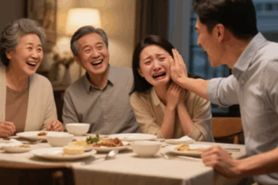 AT DINNER MY SON-IN-LAW SLAPPED MY DAUGHTER FIVE TIMES AND PUSHED HER. HIS MOTHER CLAPPED AND SAID “THAT’S HOW SHE LEARNS TO BEHAVE.” MY BLOOD RAN COLD. I STOOD UP IN SILENCE. I TOOK MY PHONE AND MADE A CALL… THEY HAD NO IDEA WHO THEY WERE DEALING WITH…