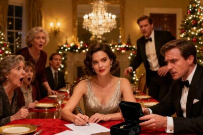 On christmas night, my husband humiliated me in front of his family by serving divorce papers at the dinner table… But when I handed him my gift, the smile vanished from his face forever. What happened next left everyone in the room speechless…