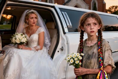 “Ma’am, would you like to buy a bouquet for good luck? Only two dollars!” said the girl, approaching the bride but as soon as the bride looked at her braids, she froze in shock