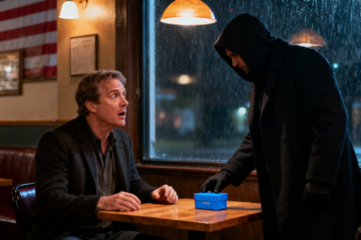 I WAS AT A CAFÉ WITH MY NEW WIFE AND STEP DAUGHTER. WHILE THEY WENT TO USE THE REST ROOM, A MAN PLACED A BLUE BOX ON MY TABLE AND SAID, “YOU’LL NEED THIS TONIGHT.” BEFORE I COULD ASK HIM ANYTHING, HE DISAPPEARED. I HID THE BOX IN MY BAG AND WENT HOME. WHEN I FINALLY OPENED IT…