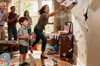 My sister broke all my son’s birthday gifts while everyone laughed then my father took off his wedding ring and said four words that changed our family forever.