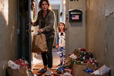 THIEVES STOLE EVERY GIFT I BOUGHT. ‘MOM, SANTA FORGOT ME.’ MY DAUGHTER WAS DEVASTATED. I HAD $12 TO MY NAME. I THOUGHT CHRISTMAS WAS OVER. BUT SOMEONE WAS LISTENING THROUGH THE PAPER-THIN WALLS. AT 6 AM, I OPENED MY DOOR AND FELL TO MY KNEES.