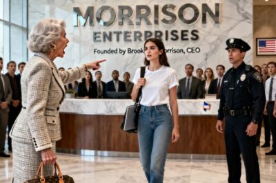 “Security, escort this woman out. She doesn’t work here,” my mother said loudly in the lobby. She didn’t recognize me after 7 years. When the guard asked for my I’d, I smiled and said, “check the name on the building.” her face turned white when she saw “Morrison enterprises” and realized who founded it.