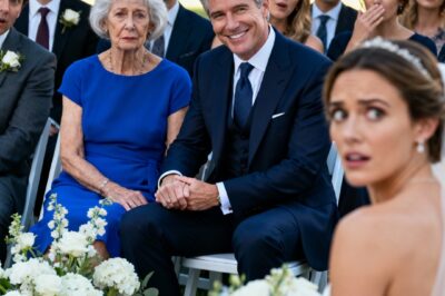 At my son’s luxury wedding, I was forced to sit alone in the back. ‘Your poverty will embarrass us,’ his bride sneered. Suddenly, a man in an expensive suit sat beside me: ‘act like you’re with me.’ when my son saw us together, he went pale.