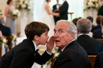 DURING MY DAUGHTER’S WEDDING, MY GRANDSON WHISPERED TO ME, “GRANDPA, YOU HAVE TO STOP THIS WEDDING.” I WAS SURPRISED: “WHY?” AND HE TOLD ME THE SHOCKING TRUTH. THIRTY MINUTES LATER, THE POLICE ARRIVED
