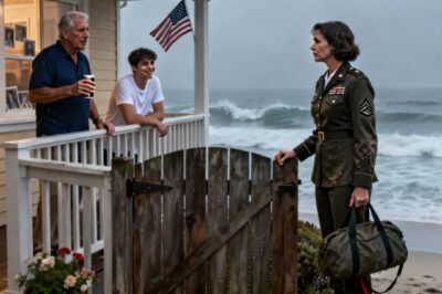 While I was stationed in Okinawa, my dad sold my house to pay off my “deadbeat” brother. When I came home, they stood on the porch laughing: “you’re homeless now.” I just smiled. “what’s so funny?” they snapped. I said, “the house you sold was actually…”