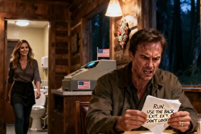 The wife took him to a countryside restaurant for their anniversary when she stepped away a waitress he didn’t know slipped him a note “run use the back exit don’t look back” he ran outside – and a minute later understood everything…