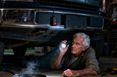 My son-in-law said my car needed maintenance to keep me safe before my weekend trip. The next day when I picked it up, I dropped my purse and bent down to grab it. That’s when I found a tracker hidden under the vehicle. Instead of confronting him, I quietly removed it and attached it to a semi-truck heading to Canada. The next day, I got a strange call…