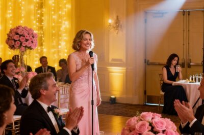 At my sister’s wedding, dad laughed into the mic: ‘she’s not married, not but at least educated she’s good for a check!’ the crowd roared. I stood up, took the mic … And said, “oh – and that $100k wedding gift? Gone.”