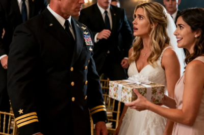 ON MY WEDDING, MY SISTER GAVE ME A GIFT BOX. MY SEAL COMMANDER HUSBAND SAID: “DON’T TOUCH IT”. “WHAT’S WRONG?” I ASKED. HE STARED AT MY SISTER, HIS VOICE LIKE ICE: “YOU BROUGHT A THREAT INTO MY HOME.” HIS SEAL TEAM GUESTS STOOD UP. MY SISTER’S SMIRK… TURNED TO FEAR. US