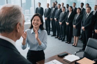 I WAS GIVEN FIVE MINUTES TO CLEAR MY DESK BEFORE MY HUSBAND’S FATHER -THE CEO-DISMISSED ME IN FRONT OF THE ENTIRE LEADERSHIP TEAM. INSTEAD OF BREAKING, I SMILED AND SAID, “THANK YOU.” ONE BY ONE, TWENTY-TWO COLLEAGUES QUIETLY STOOD AND FOLLOWED ME OUT. NIA SNEERED, UNTIL THE LEGAL DIRECTOR TURNED PALE AND WHISPERED, “GET THE LAWYER-NOW.”