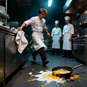 ANGRY CHEF THREATENS TO FIRE NEW COOK