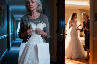 AFTER SPENDING SIX MONTHS HAND-SEWING MY DAUGHTER’S WEDDING DRESS, I WALKED INTO THE BRIDAL SUITE JUST IN TIME TO HEAR HER LAUGH, “IF SHE ASKS, TELL HER IT DOESN’T FIT, IT LOOKS LIKE SOMETHING FROM A THRIFT STORE.” I SWALLOWED MY PRIDE, STRAIGHTENED MY BACK, AND SILENTLY TOOK THE DRESS WITH ME. BUT LATER, SOMETHING UNIMAGINABLE HAPPENED…