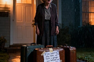 COMING BACK FROM A TRIP, I FOUND MY BAGS IN THE RAIN WITH A NOTE: ‘IF YOU WANT TO STAY HERE, WE HAVE THE GARAGE… SIGNED, YOUR LOVING SON. BEFORE THE TAXI ARRIVED, I CALLED THE BANK.