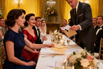 AT MY SON’S WEDDING DINNER, MY HUSBAND ANNOUNCED, “THIS IS THE END FOR US. I’VE FOUND SOMEONE NEW.” HIS GIRLFRIEND SAT ACROSS FROM ME, SMILING. EVERYONE FROZE. I LEANED IN AND SAID, “THANKS FOR THE HEADS-UP.” BEFORE LEAVING, I SLIPPED HIM AN ENVELOPE. WHAT HE SAW INSIDE LEFT HIM SCREAMING….