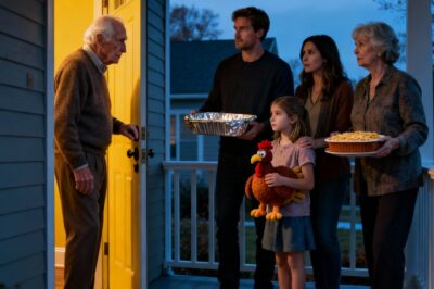 MY WIFE DIED TWO YEARS AGO. MY KIDS WANTED TO COME FOR THANKSGIVING BUT I SAID NO. I WAS GOING TO SPEND IT ALONE. MICROWAVED DINNER. TV. SILENCE. THEN SOMEONE KNOCKED. A FAMILY. “OUR HOUSE CAUGHT FIRE. WE HAVE NOWHERE TO GO. CAN WE USE YOUR KITCHEN?” WHAT I DECIDED NEXT CHANGED EVERYTHING.