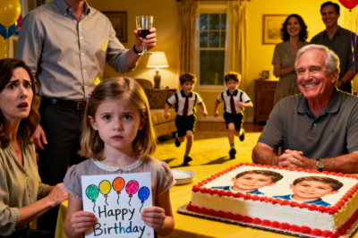 Cake’s For The Real Grandkids,” My Dad Said With A Smug Grin. My 5-Year-Old Daughter Froze. I Turned Toward Her, But Before I Could Speak, My Husband Stood Up Slowly, Raised His Glass And What He Said Next Made Them Panic 999
