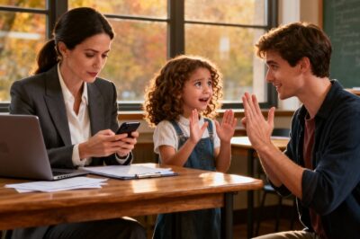 A LITTLE DEAF GIRL WAS TRYING TO TALK TO HER MOM, BUT THE MOM WAS GLUED TO HER PHONE. SO I KNELT DOWN AND STARTED SIGNING WITH THE GIRL. I NEVER EXPECTED THE MOTHER’S NEXT WORDS.