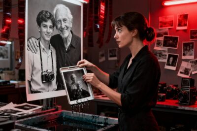 MY PHOTOGRAPHER DAD DIED. I DEVELOPED THE LAST ROLL OF FILM FROM HIS CAMERA. THE FINAL PHOTO MADE ME FREEZE. IT WAS OF MY DAD… WITH A YOUNG MAN THAT WAS HIS SPITTING IMAGE.