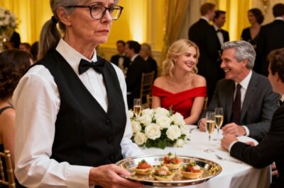 I DISGUISED MYSELF AS A WAITRESS AT MY HUSBAND’S RETIREMENT PARTY. HE TOLD ME SPOUSES WEREN’T INVITED. BUT I HEARD A COLLEAGUE SAY: “HE TALKS ABOUT HIS WIFE CONSTANTLY!” WHEN I LOOKED AT MY HUSBAND, I SAW A YOUNG WOMAN WITH HER HAND ON HIS SHOULDER. WHAT I DISCOVERED NEXT… CHANGED EVERYTHING.