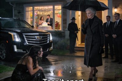 MY CRUEL HUSBAND LOCKED ME OUTSIDE IN THE HEAVY RAIN. WHILE I WAS SHIVERING IN THE COLD, MY WEALTHY GRANDMA SUDDENLY ARRIVED. WHEN SHE SAW ME TREMBLING, SHE LOOKED AT THE HOUSE AND SAID: “DESTROY IT.”