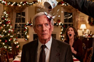 DURING CHRISTMAS DINNER, MY SON-IN-LAW THREW A CERAMIC COFFEE MUG AT MY FACE WHEN I REFUSED TO SIGN POWER OF ATTORNEY. “YOU’RE BEING SELFISH, DAD! YOU’RE BEING CRUEL!” MY DAUGHTER SARAH SCREAMED. SO I CALMLY GRABBED MY KEYS, GOT UP, AND DROVE TO VANCOUVER GENERAL HOSPITAL. WHILE BLEEDING FROM MY FOREHEAD, I TEXTED MY LAWYER, “PHASE ONE IS COMPLETE. PROCEED WITH PHASE TWO. THEY GOT ARRESTED!