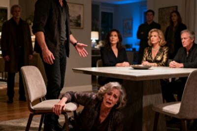 MY SON PUSHED ME AT THE TABLE: “THIS SEAT IS FOR MY WIFE’S MOTHER! SIT IN THE CORNER, DON’T BOTHER!” I FELL TO THE FLOOR IN FRONT OF THE ENTIRE FAMILY. THE NEXT MORNING HE