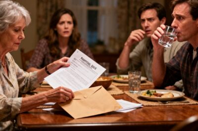 At a family dinner, my brother announced, ‘mom and dad said I’m moving into your house.’ I calmly replied, ‘funny, I sold it last week.’ his shock deepened as I handed him the proof.