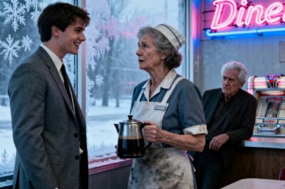 Robbed by my children, I worked as a waitress at 60. Every day, I shared my lunch with a trembling old man. One day, my son entered laughing at my “downfall”: “you look pitiful.” suddenly, 4 bodyguards stormed in. The old man stood up, pointed at my son, and said something that nobody could ever imagine! Everything changed!