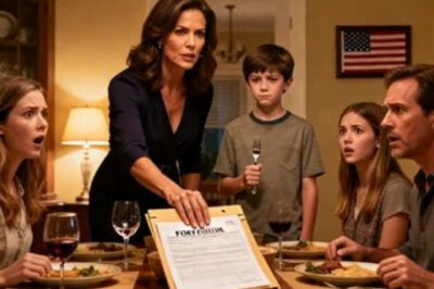 MY SISTER SMIRKED OVER DESSERT, “MAYBE IF YOUR SON HAD TWO PARENTS, HE WOULDN’T BE SUCH A… MESS.” MY SON PUSHED HIS PLATE AWAY. I TOOK OUT MY FOLDER AND SAID, “MAYBE IF YOUR” SHE PALED. DAD SAID, “LET IT GO. BUT I’D HELD IT TOO LONG….