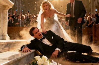 Just before I walked down the aisle, my father slipped me a note: “Fake a fall. Now.” I stumbled on purpose, stopping the wedding. When the ambulance arrived, what he said next shocked me.