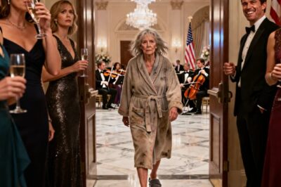 WHEN I ENTERED THE BALLROOM IN MY BATHROBE, MY DAUGHTER JESSICA TURNED RED. HER FIANCÉ RYAN LAUGHED OUT LOUD. THEN DETECTIVE RIVERA STOOD AND SAID, “HELEN BRADFORD? THE BULLDOG?” THE ENTIRE ROOM FROZE. NOBODY KNEW I’D SPENT 32 YEARS AS AN INVESTIGATIVE JOURNALIST.