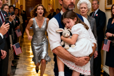 I showed up at my mother-in-law’s birthday party unannounced and found my daughter in the backyard, alone, in a dirty dress, serving drinks to 30 guests like a servant. She was 7. My wife was laughing at the head table. I walked to my daughter, took the tray from her hands, carried her to the car, turned to my mother-in-law, and said five words. She went pale. My wife fell to her knees. I walked out. Forty-two hours later, they discovered what I’d done. True story. Eighty-seven missed calls.