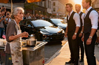Poor old woman fed homeless triplets — years later, three lamborghinis stopped at her cart