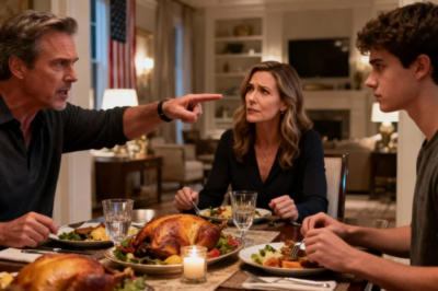 YOU’RE TOO BROKE FOR THIS NEIGHBORHOOD,” DAD ANNOUNCED AT THANKSGIVING DINNER IN MY APARTMENT BUILDING. “STOP PRETENDING YOU BELONG HERE WITH SUCCESSFUL PEOPLE.” MOM NODDED IN AGREEMENT. I KEPT EATING QUIETLY. THEN SOMEONE KNOCKED ON THE DOOR…