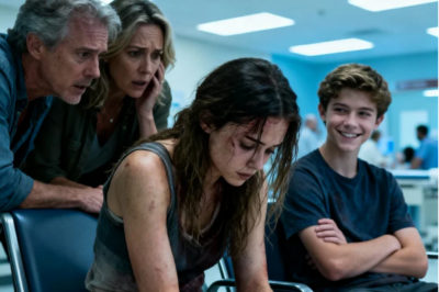 JUST SAY YOU FELL DURING PRACTICE,” MY PARENTS WHISPERED IN THE ER WAITING ROOM. MY GOLDEN-BOY BROTHER SAT THERE SMIRKING, KNOWING THEY’D COVER FOR HIM AGAIN. BUT WHEN THE NEUROLOGIST SHOWED THEM THE BRAIN SCAN, REVEALING YEARS OF TRAUMA, MY BROTHER’S PERFECT FACADE CRUMBLED. THE POLICE OFFICER’S NEXT WORDS MADE MY PARENTS REALIZE THEY’D PROTECTED THE WRONG CHILD… HER FACE TURNED WHITE WHEN…