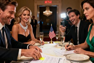 At our anniversary dinner, my husband laughed with his friends as he handed me divorce papers. His mistress sat beside him, wearing my necklace. They toasted to their love while I sat there, forgotten. I signed quietly, smiled, and then did something that made every one of them wish they hadn’t laughed…