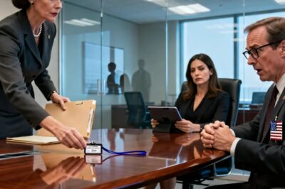 “SECURITY WILL ESCORT YOU OUT,” THE NEW CEO SAID, NOT LOOKING UP. I CALMLY HANDED MY BADGE TO THE LAWYER BESIDE HIM. HE GLANCED DOWN, THEN FROZE. HIS EYES SHOT TO THE NEW CEO. “MA’AM… THE BOARD MEETING… GET FORENSICS ON THIS BADGE. NOW.”