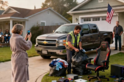I came home from my shift at the warehouse to find all my stuff scattered on the front lawn. My mother was standing there, phone in hand: “You’re 27, you’ve drained our money, I want you out of here!” My brother kicked my gym bag out the door: “Goodbye, loser! We’re going to change the wifi password!” My father smashed my Xbox against the garage door. The neighbors across the street sat on their porches watching as if it were a play. Old Richard yelled: “Your best truck has been driving down the value of the property for two years! Serves you right!” I didn’t say a word. I just started throwing everything into the back of the truck. When I was done, I went straight to them. Looked each one in the eye. “Hopefully everyone sleeps well tonight. Because in about a week, none of you will be able to sleep anymore.” Then I sped off. Eight days later, my phone was ringing non-stop – 83 messages: Mom: “answer the phone, where are you?”. Brother: “Hey, Mom’s really going crazy, text back.” Dad (2:11 AM): “This needs to stop right now, call me back immediately.”