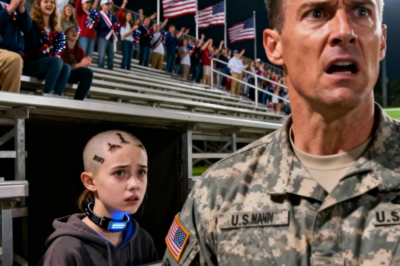 AT MY SURPRISE MILITARY HOMECOMING, MY DAUGHTER HID BEHIND THE BLEACHERS, HEAD SHAVED IN PATCHES, A DOG SHOCK COLLAR AROUND HER NECK. SHE WHISPERED, “DADDY… MOMMY’S BOYFRIEND MADE ME CALL HIM ‘FATHER,’ OR HE PRESSED THE BUTTON. MOM SAID YOU’RE A COWARDLY, WEAK SOLDIER.” HE USED A TASER ON MY DAUGHTER. NOBODY DOES THAT TO MY CHILD AND FACES NO CONSEQUENCES THEY HAD NO IDEA WHAT I’D DO NEXT