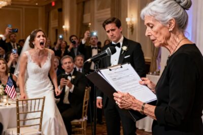 MY DAUGHTER WANTED HER FIANCE’S MOTHER TO WALK HER DOWN THE AISLE, SAYING, “YOU’LL RUIN MY PHOTOS WITH YOUR UGLY FACE!” I SILENTLY AGREED, BUT WHEN IT WAS TIME FOR MY TOAST, I REVEALED HER DIRTY SECRET… THE GROOM DUMPED HER RIGHT IN FRONT OF 200 GUESTS…