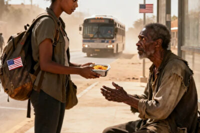 I gave my only lunch to a shaking stranger at a bus stop, not knowing he was a billionaire testing me. Three weeks later, he crashed my stepfather’s charity gala with a DNA test and a dark secret that would destroy my family and change my life forever…