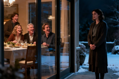 THEY MADE ME WAIT OUTSIDE DURING THE FAMILY REUNION DINNER. “SHE’S JUST THE HELP,” MY DAD SAID. BUT WHEN MY BILLIONAIRE HUSBAND STOOD UP AND ADDRESSED THE ROOM, EVERYONE HANDS STARTED SHAKING…!