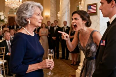 When my entitled daughter-in-law saw me at my granddaughter’s wedding, she screamed: this old shrew wasn’t on the guest list! You let anyone walk in here? Get the owner now!’ I stayed silent. The manager turned to me: Mrs. Anderson, shall I cancel their event at your country club? Their jaws dropped.